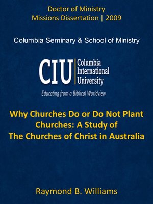 cover image of Why Churches Do or Do Not Plant Churches: